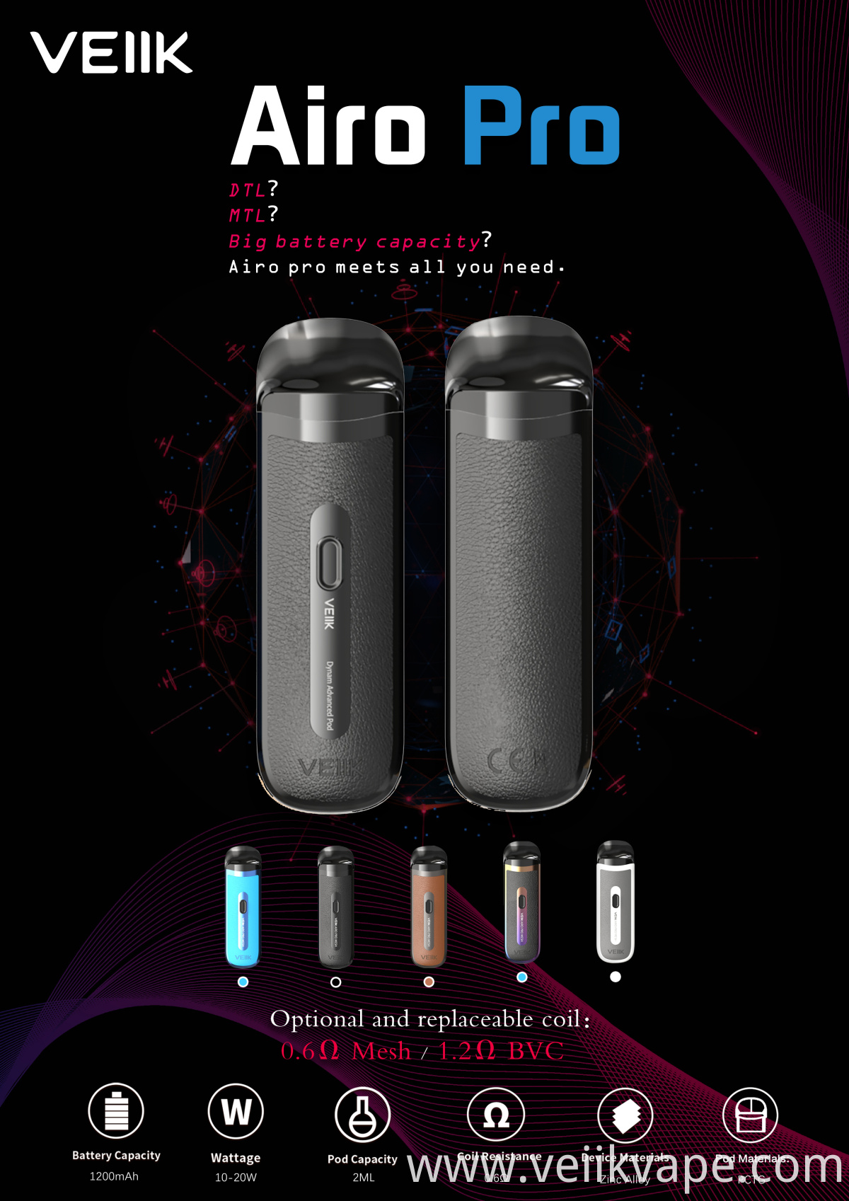 2Ml Pod Vape Led